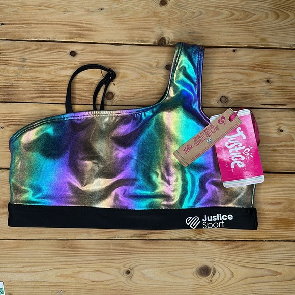 Just Peachy Iridescent Sports Bra Sz 12/14 - Picture 4 of 4